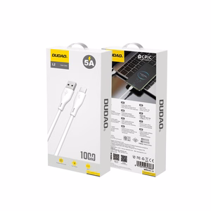 Dudao USB / USB Type C 5A 1m baltas (L2T 1m white)