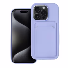 Kortelių dėklas telefonui IPHONE 15 Pro violetinis