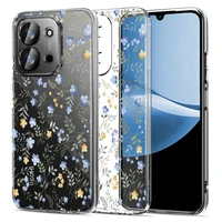 Tech-Protect FlexAir dėklas Xiaomi Redmi 15C 173mm / Poco 85C 173mm telefonui - ramunėlės su lapais