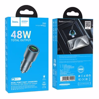 Automobilinis įkroviklis Hoco USB A + USB C PD QC3.0 48W Z60 juodas