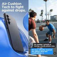 Spigen Liquid Air dėklas telefonui Samsung Galaxy A54 5G – matinės juodos spalvos