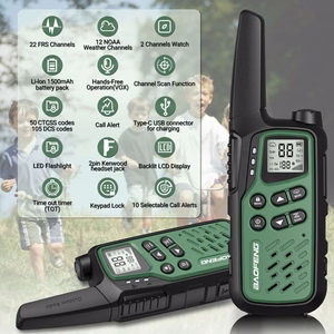 Baofeng BF-T25E racijų komplektas, 2 vnt., žalios