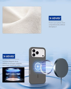 Dėklas X-Level Fluid Skin MagSafe Apple iPhone 17 juodas