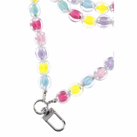 COLORFUL telefono dirželis, telefono pakabukas / virvelės ilgis 120 cm (60 cm kilpoje) / ant kaklo – įvairiaspalvis