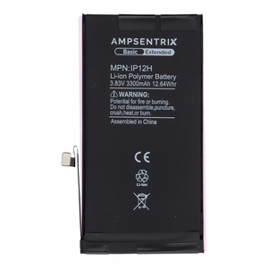 AmpSentrix Basic baterija, skirta iPhone 12 / 12 Pro (didelė talpa 3300 mAh)