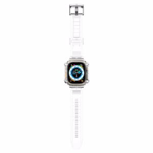 Spigen Rugged Armor Pro dėklas ir dirželis, skirtas Apple Watch Ultra 49 mm (skaidrus)