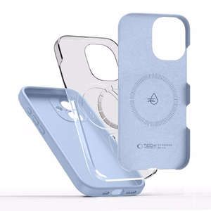 Tech-Protect silikoninis magnetinis dėklas MagSafe iPhone 17 telefonui - mėlynas