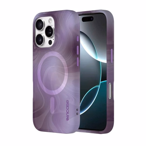 Incase Halo Case dėklas su MagSafe, skirtas iPhone 16 Pro, „Oil Slick Lilac“ spalvos