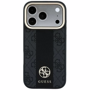 Dėklas, skirtas IPHONE 18 Pro Max/17 Pro max suderinamas su „MagSafe“ (Stripe Round and Classic Logos 4G) (spalva: juoda)