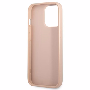 Guess GUHCP13LPSATPP iPhone 13 Pro/13 6.1" розовый/розовый жёсткий чехол SaffianoTriangle Logo Cardslot