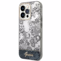 Guess GUHCP14XHGPLHG iPhone 14 Pro Max 6.7 "pilkas/pilkas kietas dėklas Porcelain Collection
