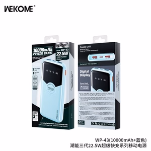 Išorinė baterija WK Design „WP-43“ mėlyna 20000mAh (22.5W)