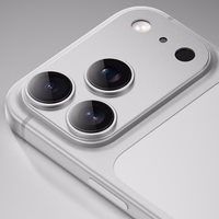 Benks Temperaudonas glass Glass Warrior Metal Integrated Lens Protector (C070) Iphone 17 Pro Max (lens 3 pieces) oranžinis