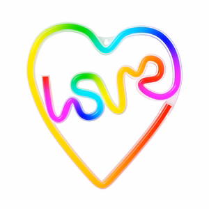 Neon LED RGB LOVE IN HEART FLRN02 + RC Forever Light
