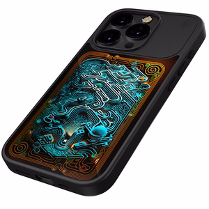 STM Reveal Warm MagSafe dėklas, skirtas iPhone 15 Pro Max, „Black Realm“ spalvos