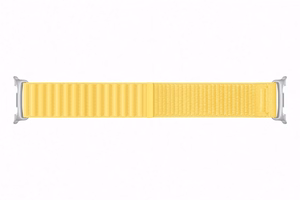 Geltonas „Samsung SVL33LY Fabric Band“ medžiaginis laikrodžio dirželis (M/L), skirtas „Galaxy Watch9“ ir „Galaxy Watch8“