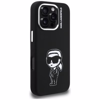 Karl Lagerfeld Silikoninis Karl Sketch MagSafe Dėklas for iPhone 16 Pro - juodas