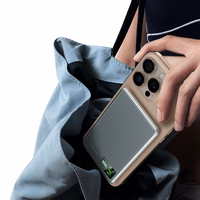 Blavec Išorinė baterija 10000mAh BJ-03 Plona 13,5mm - Type C - 22,5W magnetinė Magsafe 3 in 1 (PBBJ03-MC10G) pilka