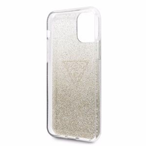 Guess GUHCN65SGTLGO kietas dėklas iPhone 11 Pro Max Glitter Triangle – auksinis