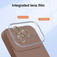 Minkštas silikoninis dėklas objektyvui Iphone 14 Pro Max ruda