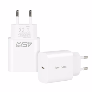 Blavec Sieninis įkroviklis BC-7 GaN4 - Type C - PD QC 45W 3A (TCBC7G4-CW453A) baltas