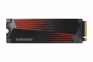 SSD Samsung 990 PRO su radiatoriu 4TB M.2 PCIe Gen4 NVMe TLC rašymo greitis 6900 MB/s skaitymo greitis 7450 MB/s 2,3mm TBW 1200 TB MTBF 1500000 h MZ-V9P4T0GW