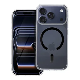 Drop Glue Spalvotas Žiedas Magnetinis Dėklas suderinamas su MagSafe IPHONE 17 Pro juoda