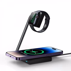Беспроводное зарядное устройство Joyroom "JR-WQN05 2in1" чёрный 15W (для iPhone / Apple Watch)