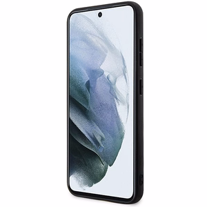 AMG AMHCS23MBLSCA S23+ S916 - juodas kietas dėklas su karbono juostele ir reljefu