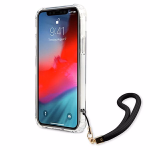 Guess GUHCP12MKSARBK iPhone 12/12 Pro 6.1" juodas/juodas kietas dėklas Camo kolekcija