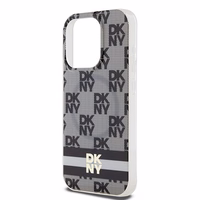 DKNY IML languotas mono raštas ir margintos juostos magnetinis dėklas telefonui iPhone 14 Pro Max - juodas