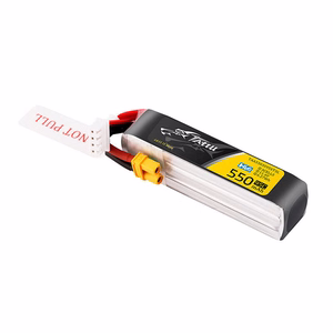 „Tattu 3s“ 550 mAh 95C 11,4 V HV LiPo akumuliatorius su XT30 kištuku ir „Long-Pack“ jungtimi