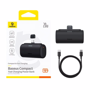 Baseus Compact P10068306113-00 Ličio jonų maitinimo bankas 5000 mAh juodas