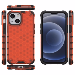 Honeycomb Case броневой чехол с TPU бампером для iPhone 13 mini красный