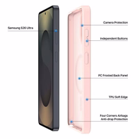 Dėklas Dux Ducis Yind MagSafe Samsung S948 S26 Ultra rožinis