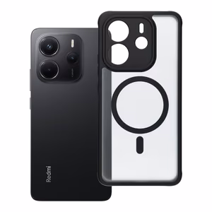 FULL MATTE MAG COVER dėklas telefonui suderinamas su MagSafe Xiaomi Redmi Note 14 4G juoda