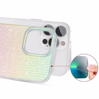 Kingxbar Travel Series prabangus elegantiškas dėklas telefonui iPhone 13 Pro mėlynas-oranžinis (Debesys)