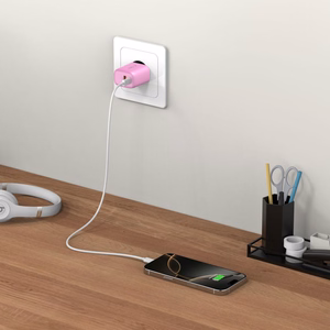 Tech-Protect NCA30 PD 30W QC3.0 USB-A / USB-C sieninis įkroviklis - rožinis