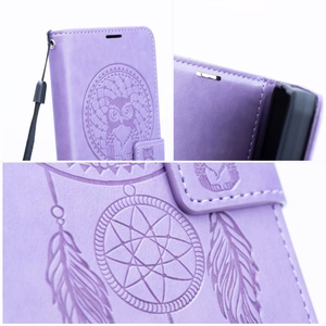 MEZZO Knyginis dėklas telefonui XIAOMI Redmi 12 4G / 12 5G sapnų gaudyklė violetinė