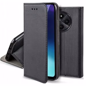 Išmanusis magnetinis dėklas, skirtas "Samsung Galaxy M15 5G", juodos spalvos