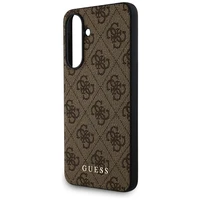 Guess 4G Metal Gold Logo dėklas telefonui Samsung Galaxy A56 - ruda