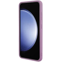 Guess Glitter Script dėklas telefonui Samsung Galaxy S24+ - violetinis