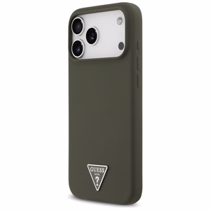 Guess силиконовый чехол с треугольным логотипом MagSafe для iPhone 17 Pro Max - зеленый