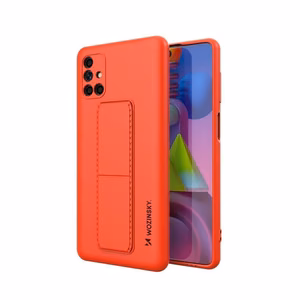 Wozinsky Kickstand Case silikoninis dėklas su stovu Samsung Galaxy M51 raudonas