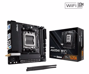 Asrock A620AI WiFi pagrindinė plokštė AMD A620A Socket AM5 mini ITX