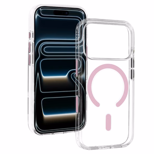 Liavec Pure dėklas su kameros valdymo mygtuku, skirtas iPhone 18 Pro Max/17 Pro Max, rožinis