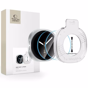 Tech-Protect Easy Set+ grūdintas stiklas, 2 vnt., skirtas Samsung Galaxy Watch Ultra 40 mm