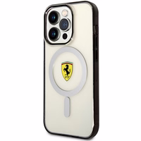 Ferrari FEHMP14XURKT iPhone 14 Pro Max 6.7" skaidrus kietas dėklas telefonui kontūrinis magnetinis (MagSafe)