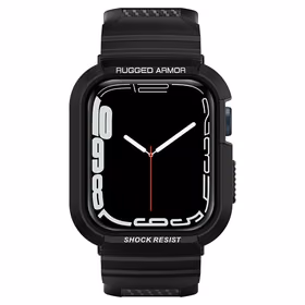 Spigen Rugged Armor Pro dėklas su dirželiu Apple Watch 4 / 5 / 6 / 7 / 8 / SE (44/45 mm) - juodas