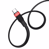 USB kabelis Hoco U72 Type-C 1.2m silikoninis juodas